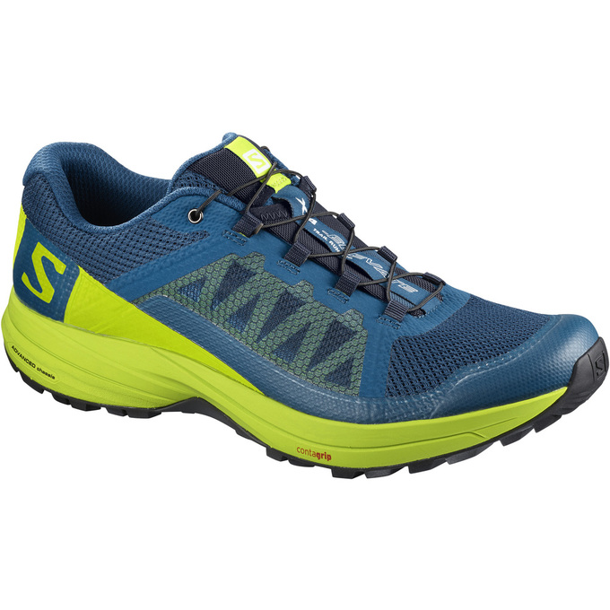 Zapatillas Trail Running Salomon Hombre Azules / Verde - Salomon Argentina XA ELEVATE ,865714-WTH